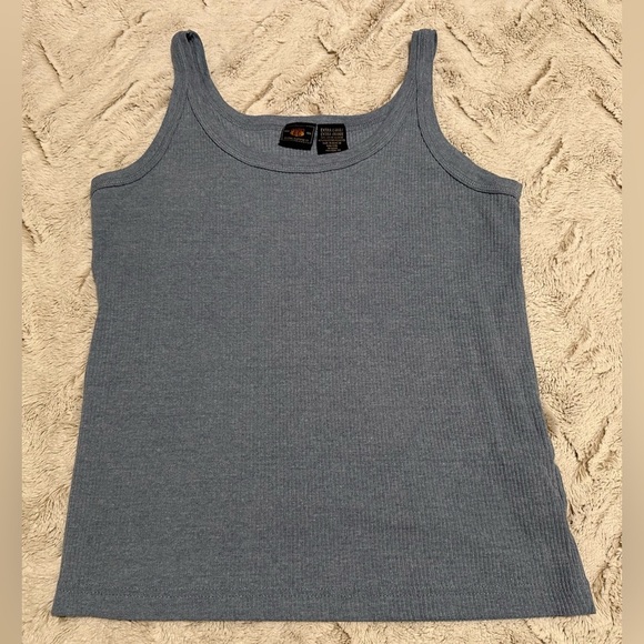 Route 66 Blue Ribbed Tank Top - Picture 2 of 7